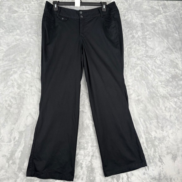 Lane Bryant Pants - Lane Bryant Dress Casual Pants Straight Leg Black Stretch Womens Size 16 Average